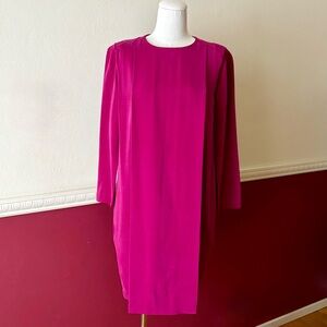 Sportmax by Max Mara Italian fuschia pink silk sheath dress